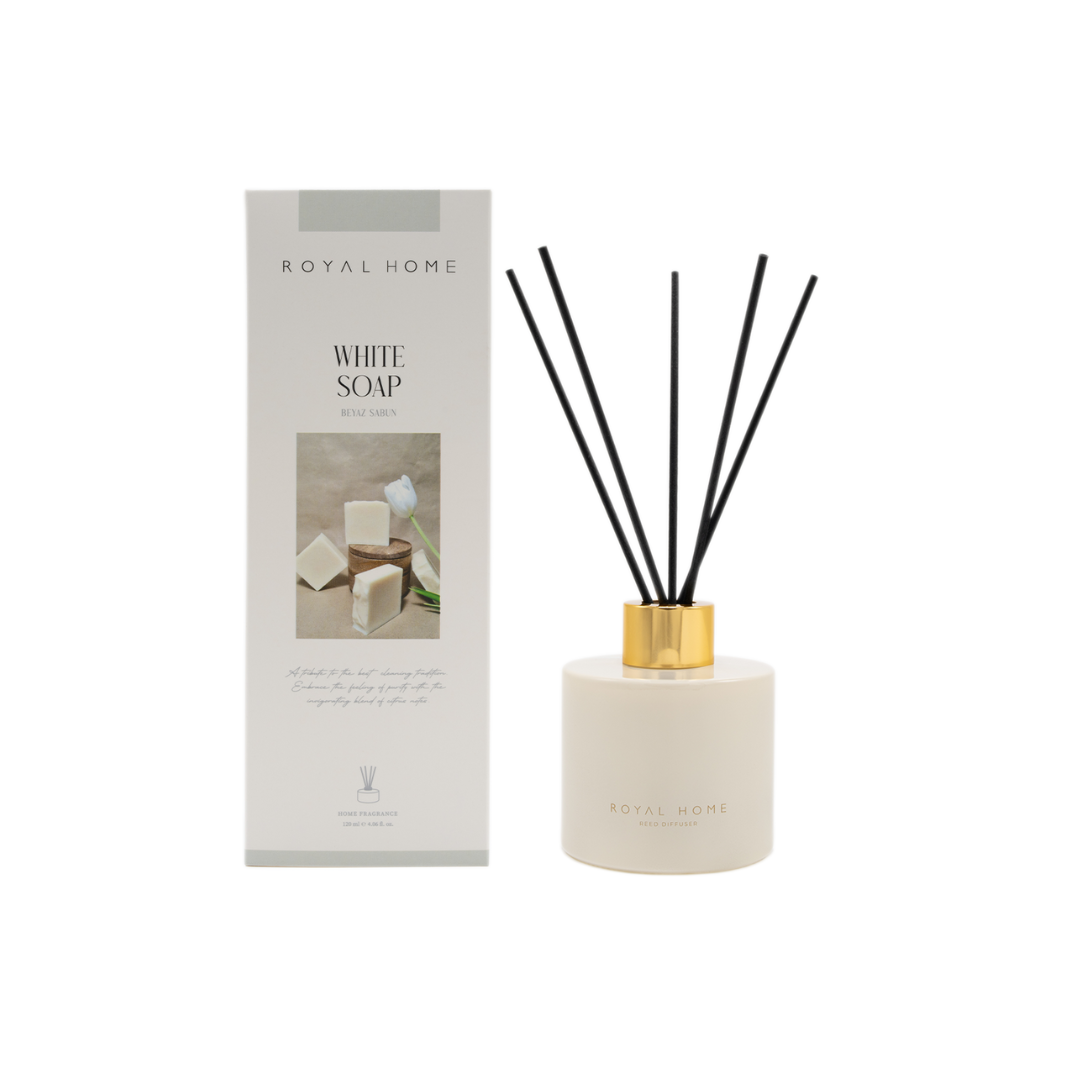 WHITE SOAP 120 ML BAMBOO STICK REED DIFFUSER